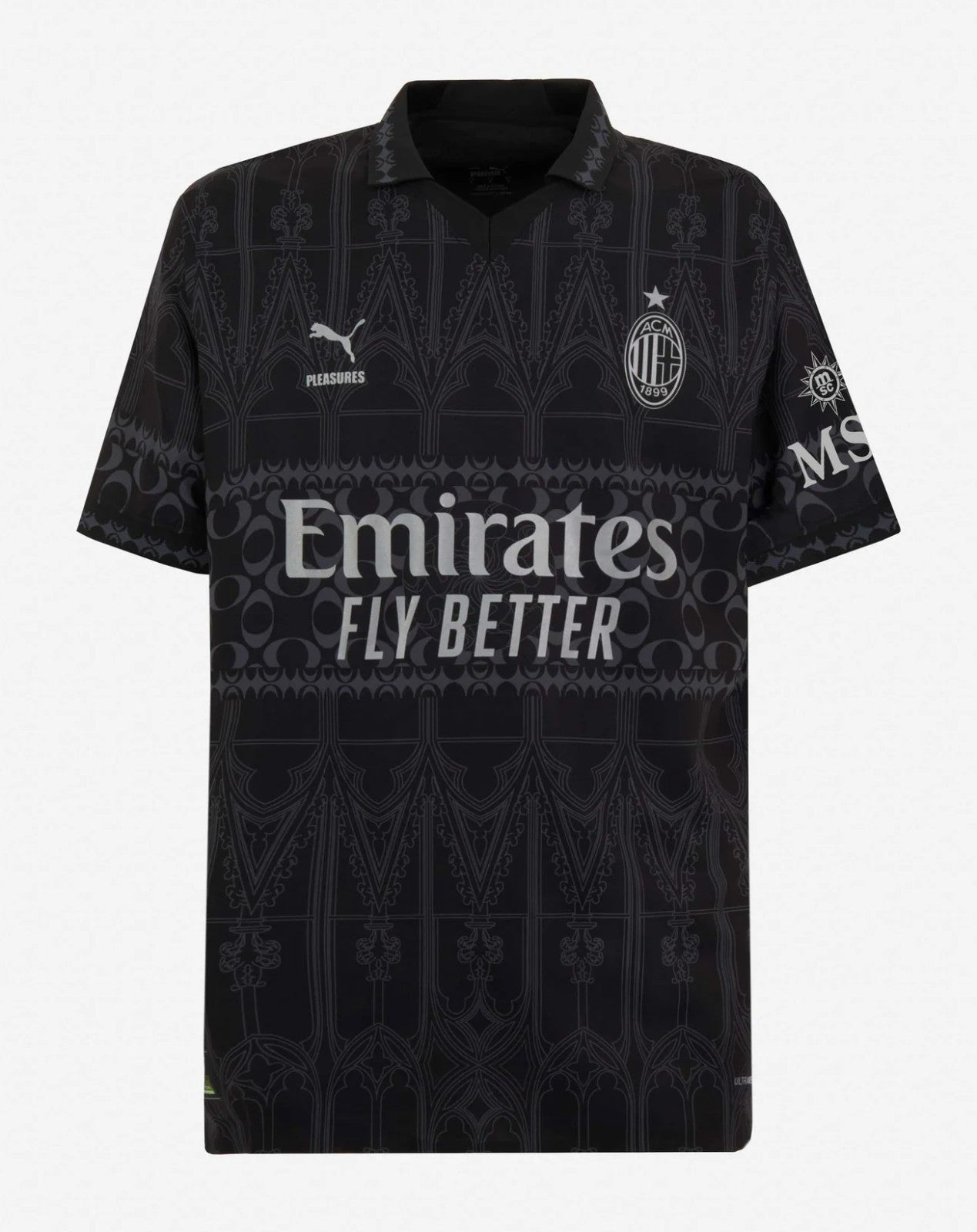 Associazione Calcio MILAN X PLEASURES 23/24 Fourth Jersey - Dark Version